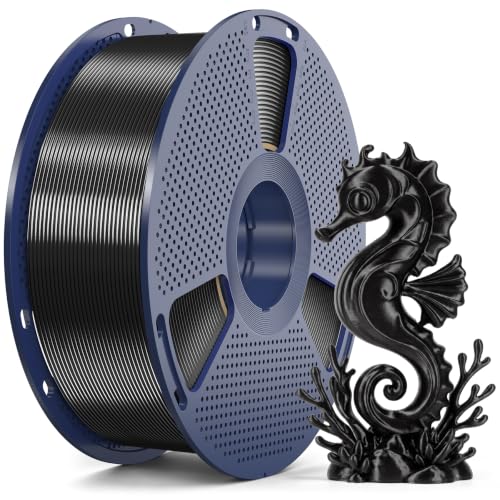 SUNLU Silk 2.0 PLA Filament Black 1.75mm, PLA Silk Black Filament 1KG