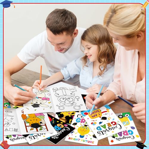 Image of Bulk Graduation Coloring Books - 24 Pcs Kindergarten Graduate Mini DIY Books for Kid Preschool Congrats Grad Coloring Booklet for School Grad Ceremony Party Favor School Classroom Gift Goodies Stuffer