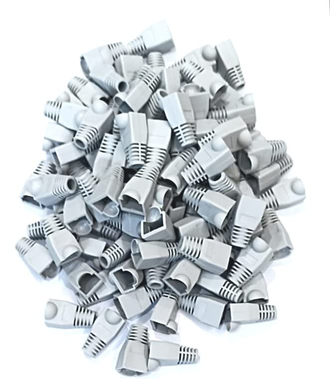 Protezione Cavi Rete Set Di 100 Copri Connettori RJ45 Trasparenti