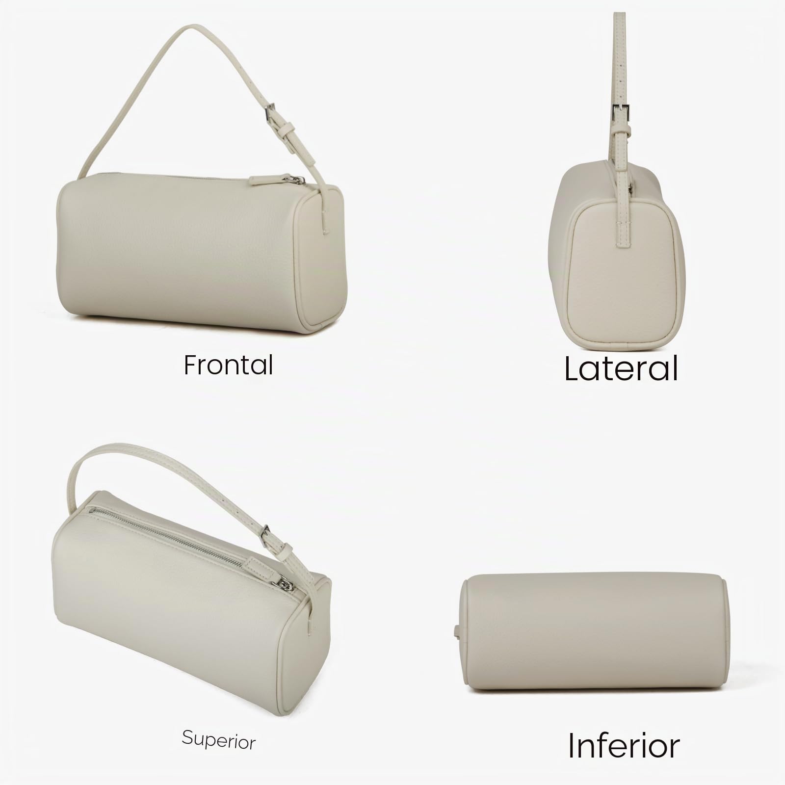 DONNAIN Bolsos de cuero de grano completo para mujer, bolso de mujer, Crossbody Bag, bolsos Hobo para mujer con correa ajustable