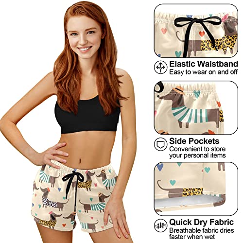 visesunny Women Summer Floral Beach Boardshorts with Pockets Swim Trunks Quick Dry Sports Summer Bottom4