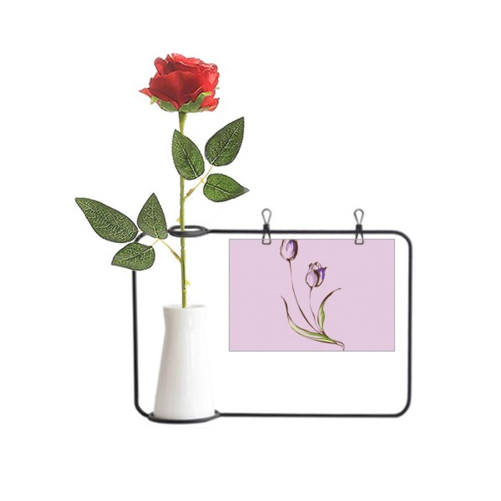 Fleur violette tulipe artificielle suspendue pour embellir vos bouteilles de table