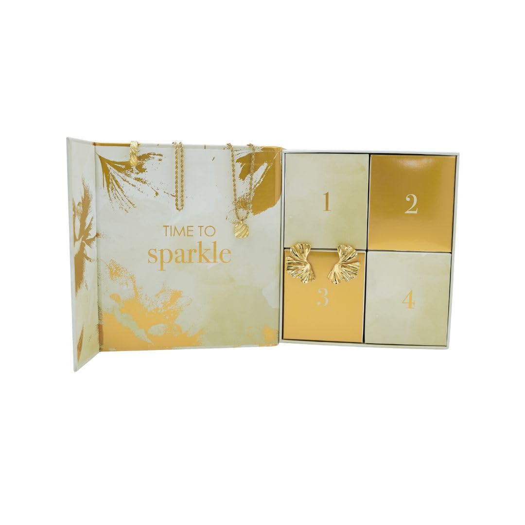 Heideman Adventsbox Gravur Damen Gold personalisierbar | Schöne individuelle Geschenkidee zu Weihnachten für Mama oder beste Freundin, hautfreundlich und nickelfrei