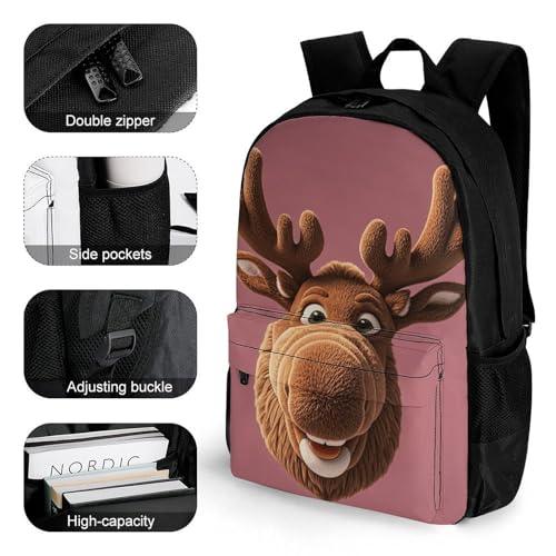 Mochila ligera casual para senderismo con diseño divertido miniatura 3