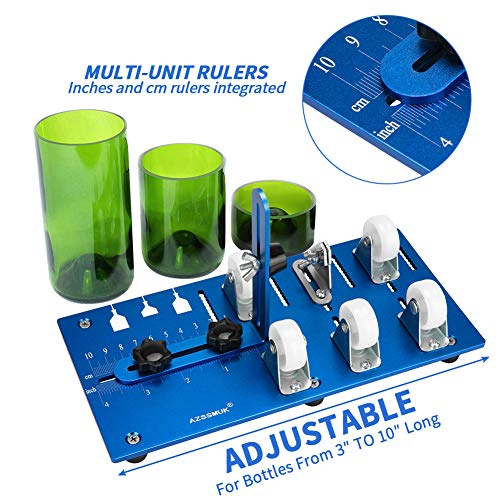 Glass Bottle Cutter Upgraded Bottle Cutting Machine for Cutting Round, Oval Bottles, Home Craft DIY Glass Cutter Bundle Tools for Cutting Wine, Beer, Whiskey, Champagne - Complete Accessories Tool Kit