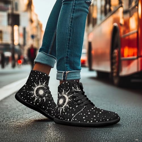 Binienty Unisex Men Women Barefoot Shoes Lace up High Top Minimalist Flat Sneakers Cross-Trainer Footwear2