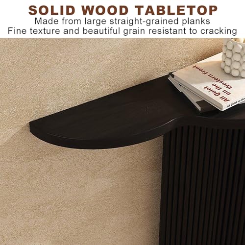Consola de madera maciza para decorar un pasillo estrecho con estilo 6