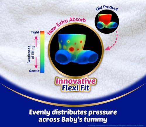 Image of MamyPoko Pants Extra Absorb Baby Diapers, Extra Extra Large (XXL Size) | 15-25 kg | 26 Count |Deep Sleep Diapers| Soft Gentle fit |Deep Absorbent Crisscross | Skin Friendly with Coconut Oil |