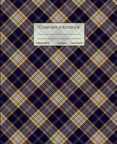 Must Have Tartan Notebook, 110 College Ruled Pages, Composition Notebook for Journaling, Writing Diary And Taking Notes image 2