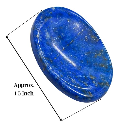 Image of Certified Lapis Lazuli Crystal Thumb Worry Pebbles Stones for Stress Relief
