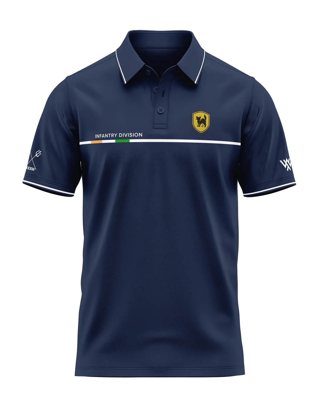 warriorworld Men’s Infantry Division Printed Polo T-Shirt | Regular Fit | Half Sleeve Collar Neck Casual Wear-picture-51