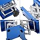 Oumefar 100 x 100 mm x 160 mm Blaues Aluminiumoxid-Laborliftplattform-Standgestell-Scherenheberheber mit Belastungslager 5 kg