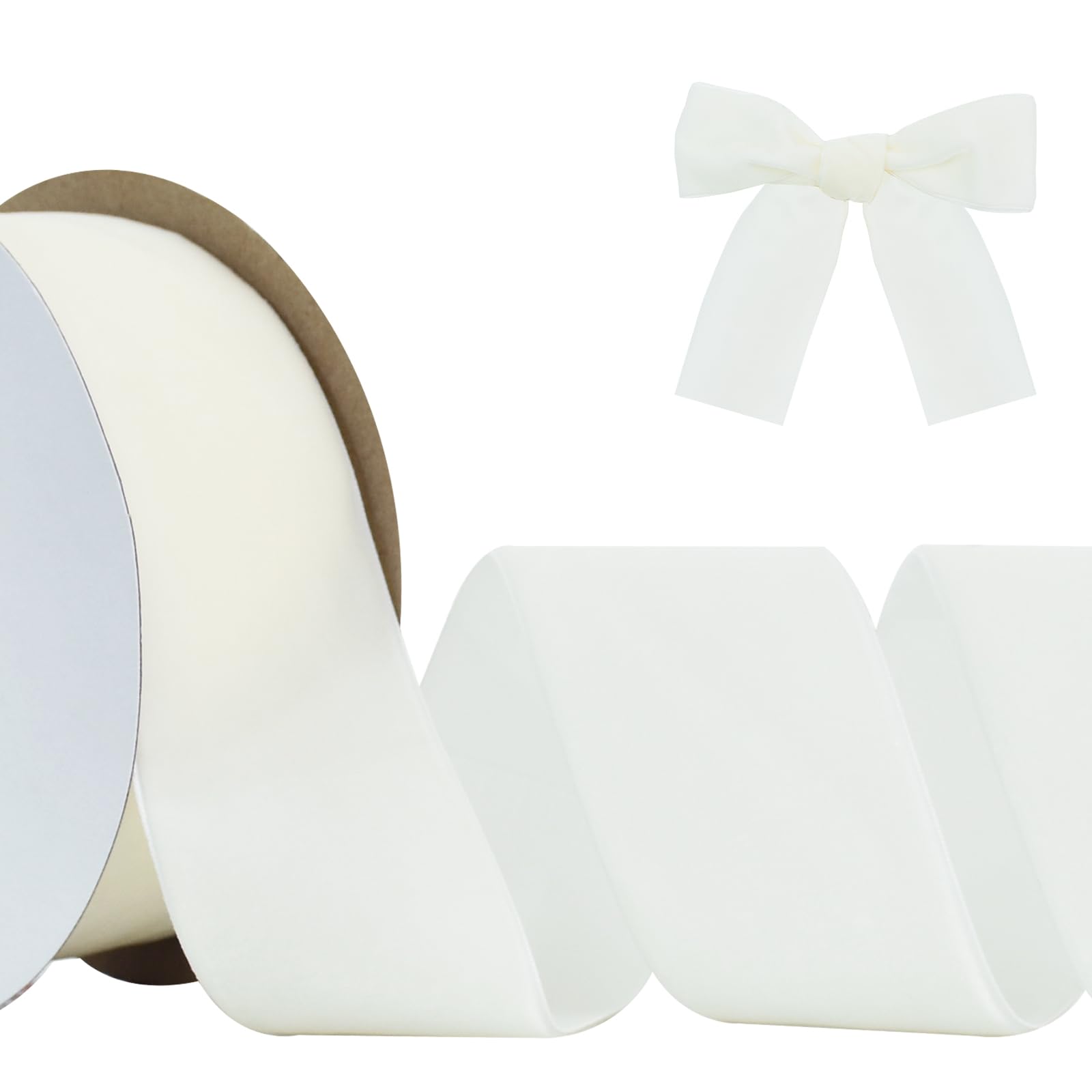 Nastro Di Velluto Bianco 20 Metri, 6 Mm, Double Face, Per Confezioni Regalo, Decorazioni Natalizie, Ghirlande, Fiocchi E Artigianato - 5