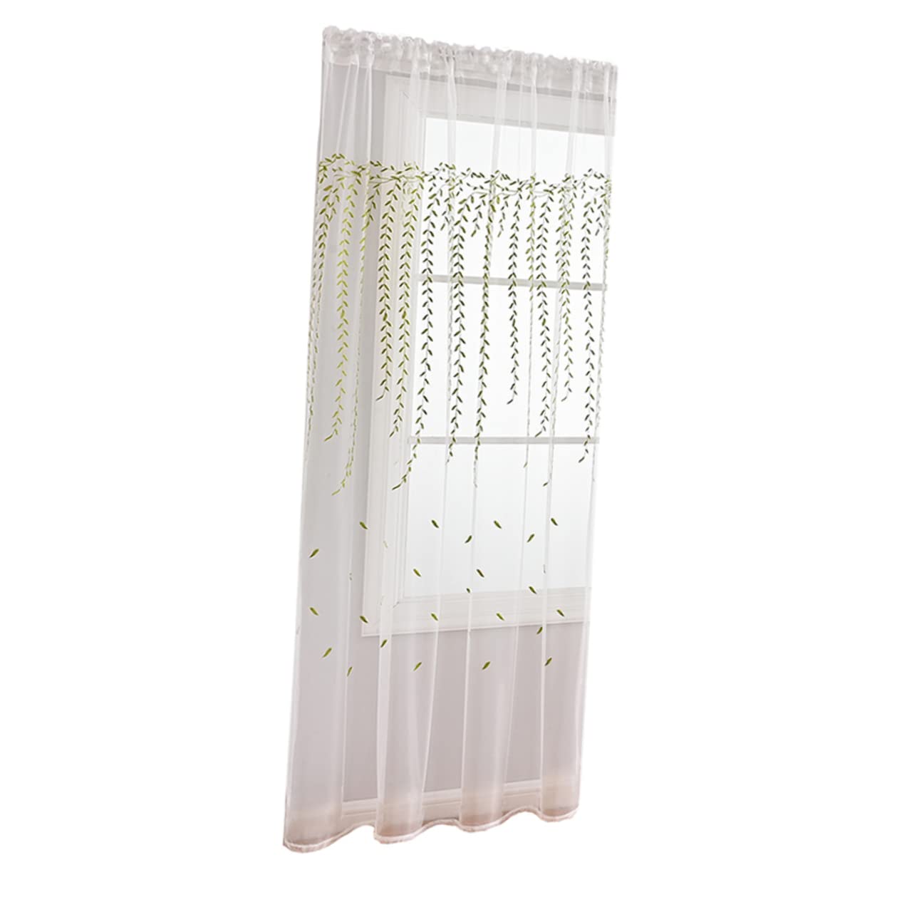 Cortina de tul transparente para salón que permite el paso de luz natural