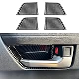 BORUIEN ABS Door Handle Inner Bowl Cover for Toyota Tacoma 2024 2025 2026 Interior Accessories for 4Runner 2025 2026 Center Console Decor Trim Frame (Carbon Fiber Grain, Inner Door Bowl Cover)