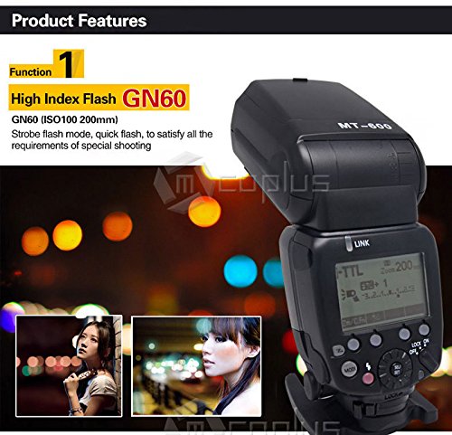 Mcoplus Mt600N Gn60 High Speed Sync 1/8000S I-Ttl Master Slave On-Camera Flash Speedlite #TOP2
