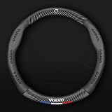 Couvre Volant Voiture pour Volvo V40 V50 V60 V70 V90 Cross Country Rdesign, Accessoire de Voiture Respirant Housse de Protection de Volant Style Sport,D