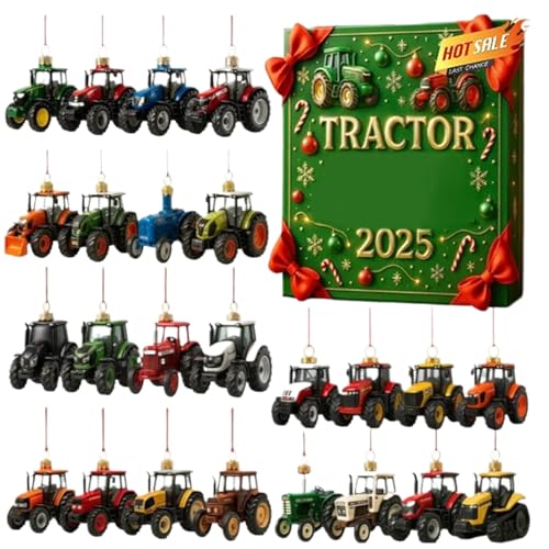 Compte à rebours de Noël tracteur pour animer vos soirées de fête d'hiver