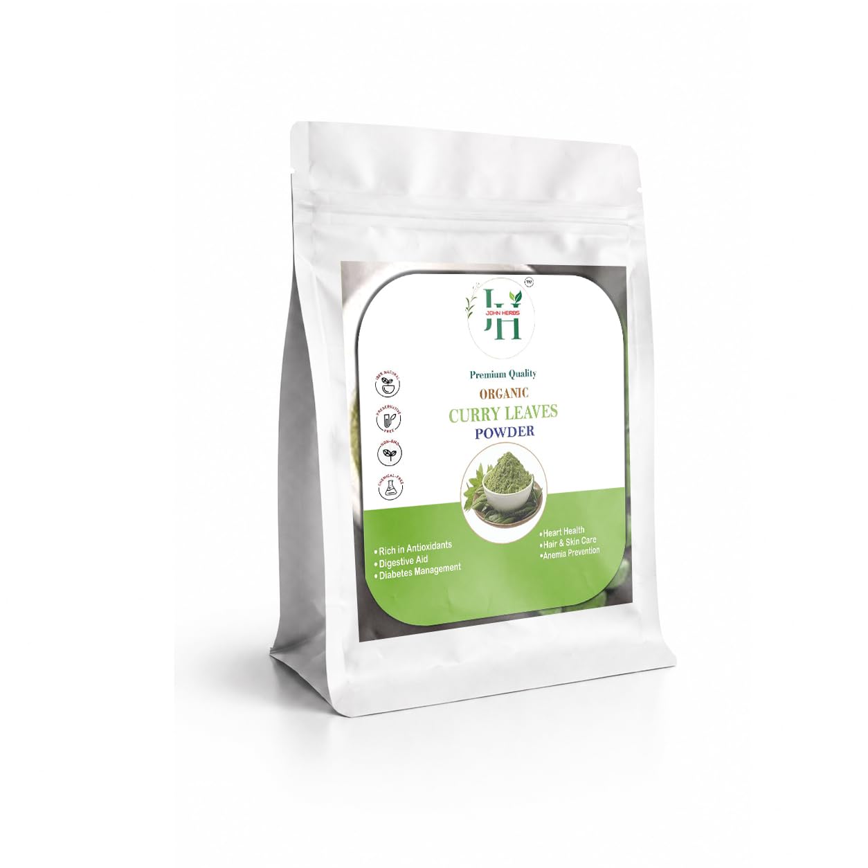 JOHN HERBS Organic Curry Leaf Powder | 100% Pure Natural Curry Leaves Powder | Premium Herbal for Hair Care & Culinary Use | Chemical-Free | Vegan & Gluten Free | 100g-image-9