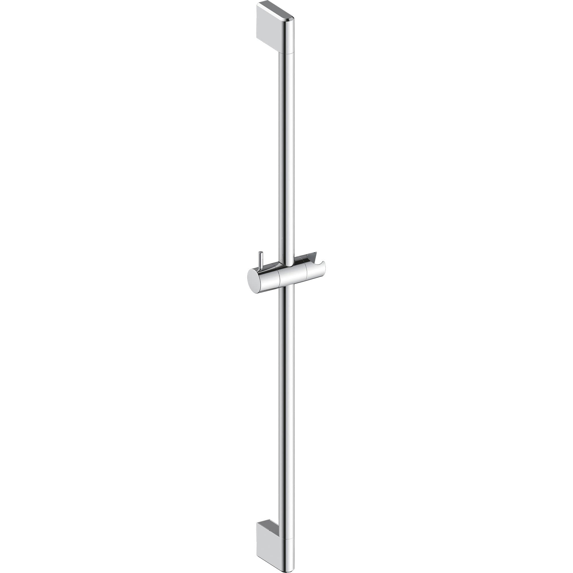 Duravit Uniwersalny drążek prysznicowy, drążek prysznicowy z uchwytem na słuchawkę prysznicową z regulacją wysokości, regulowany drążek prysznicowy (700 mm), chrom