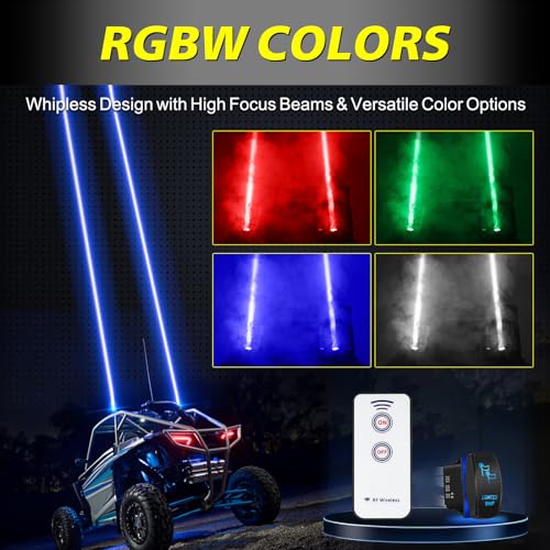 Image of RGBW Whipless LED Whip Lights Kit w /Remote Switch