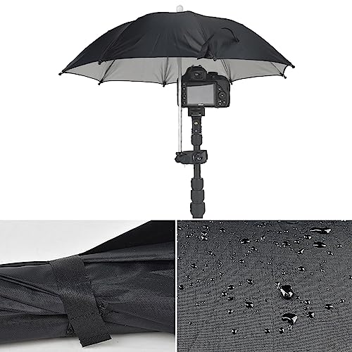 Camidy Hot Shoe Umbrella/Sunshade,Outdoor Camera Umbrella Rain Cover Protector Water Resistance Camera Supplies for Camera Phone - Thumbnail 7
