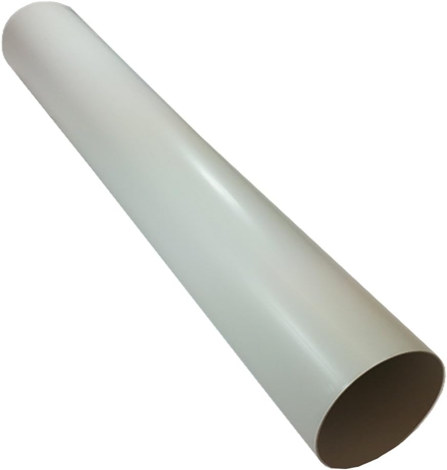 Kair Plastic Ducting Pipe 150mm - 6 inch / 1 Metre Long Length - Rigid Straight Duct Channel