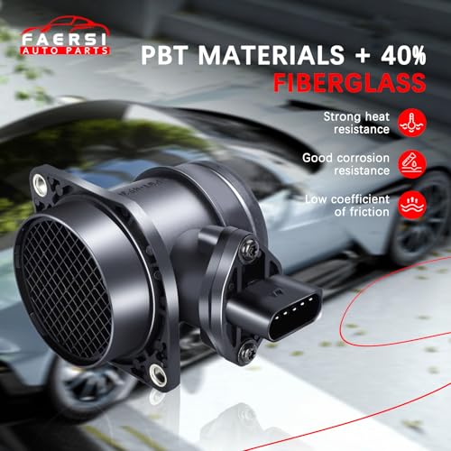 FAERSI Mass Air Flow Sensor Meter MAF 06A906461A 861005 0280218002 Replacement for Volkswagen 1999 2000 2001 VW Golf J-etta; 1998 1999 2000 2001 VW Beetle; 2003 VW Golf