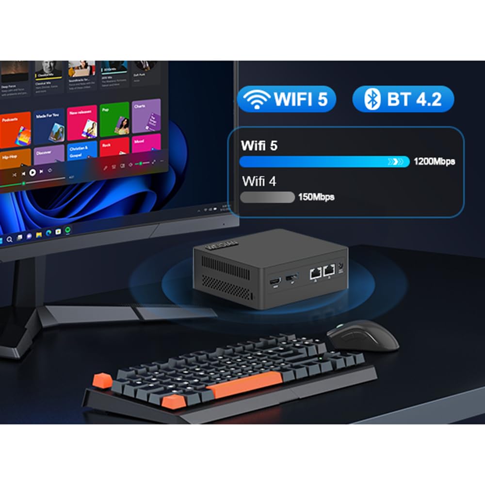 Intel N100 ミニPC DDR5 8GB Mini Pc Intel N100 Até 3.4ghz 8gb Ram Ddr5 256gb+hd 500gb