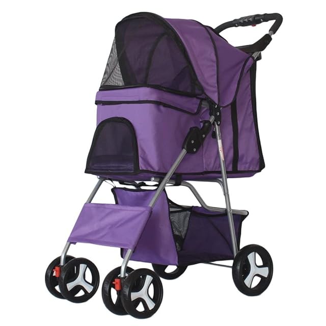 PAHION Cochecito para Mascotas Plegable Carrito Silla De Paseo Carros For Peque A Mediana Perros Y Gatos…
