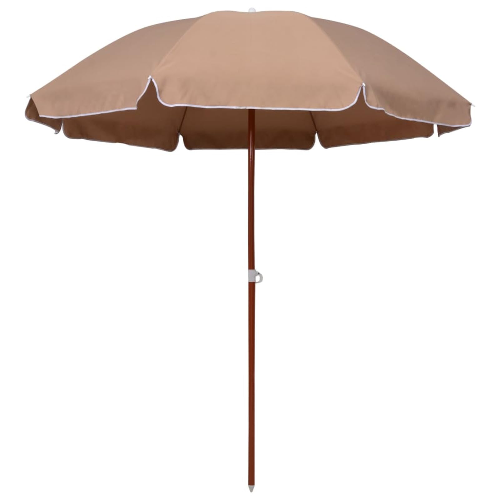ShCuShan Sombrilla con palo de acero gris taupe 240 cm Sombrilla De JardíN Sombrilla Playa Grande