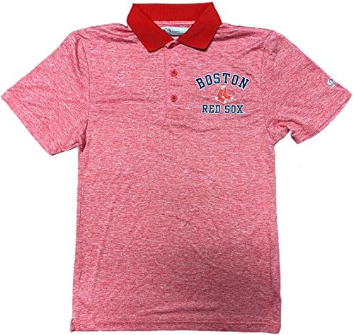 Boston Red Sox Men's Moisture Wicking Active Fabric Polo Shirt Red (as1, Alpha, s, Regular, Regular)
