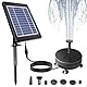 Solar Springbrunnen Für Außen 3.5W, Solarbrunnen Für Draussen Mit 3M Kabel, 6 Fontänenstile, Solar Teichpumpe Für Außen 180L/H Springbrunnen Solar Teich Für Garten, Vogel-Bad