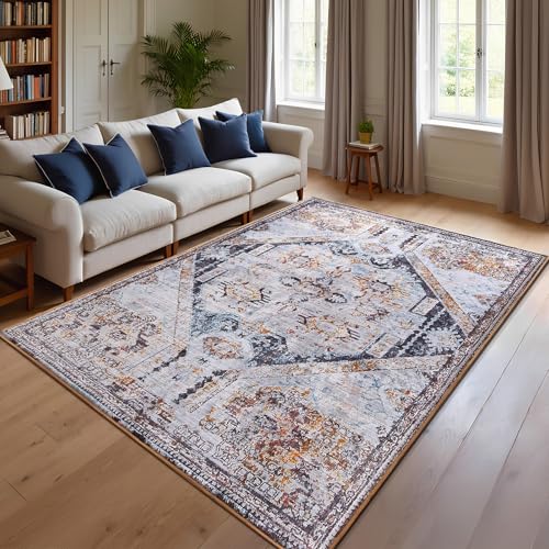 Calore Alfombras Salon, Vintage Antideslizante Alfombra de área,A...