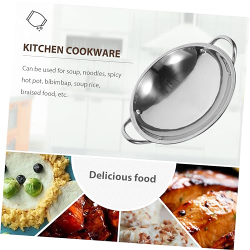 Wok de acero inoxidable Garneck con fondo plano miniatura 2