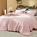 Bedsure Fluffy Comforter Set Queen - Super Soft Faux Fur Bed Set Pink, All Seasons Warm Plush Fleece Bedding, 3 Pieces, 1 Shaggy Fuzzy Queen Size Comforter with 2 Pillowcases