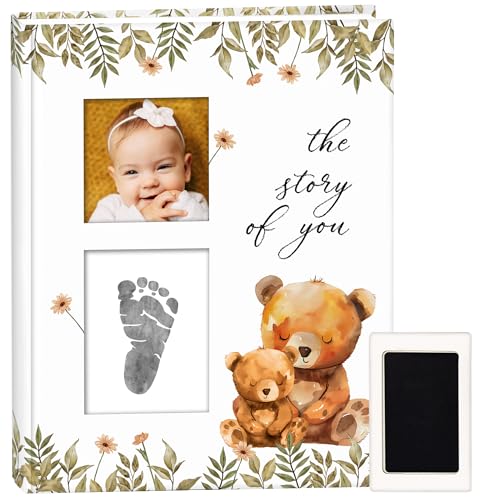 Baby Memory Book - Hand and Footprint Ink Pad, Personalized Desig...