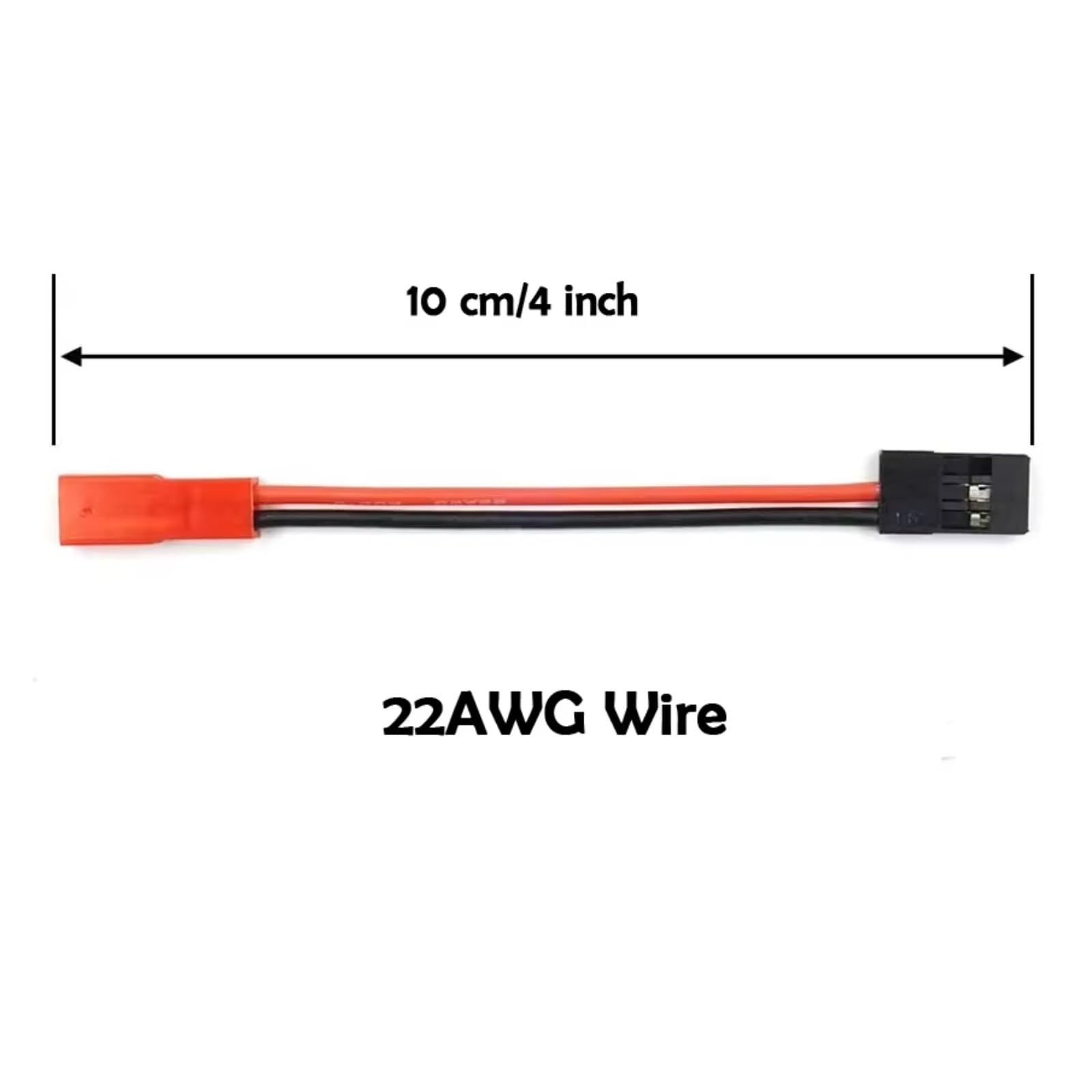 Para Futaba JR 22awg Cable De Conector JST A Conector Servo Hembra Macho Reemplazo De Piezas De Batería Lipo Para Coche RC Uso Mejorado Accesorios coches RC