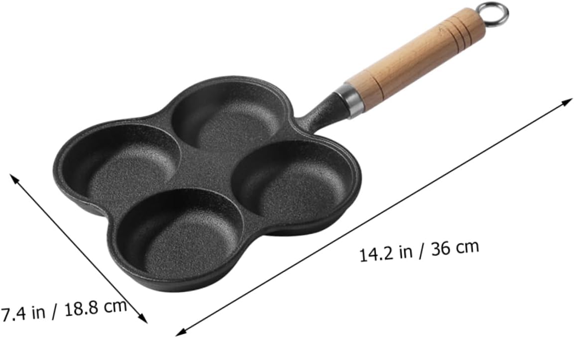 Cabilock Egg Frying Pan Non-stick Omelette Pot Aebleskiver Pan Ergonomic Design