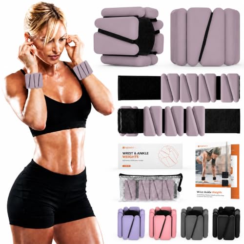 Image of Wrist Weights, Ankle Weights for Women Men, Adjustable Wrist Weighted Bracelet for Home Gym Workout, Running, Yoga, Exercise, Strength Training
