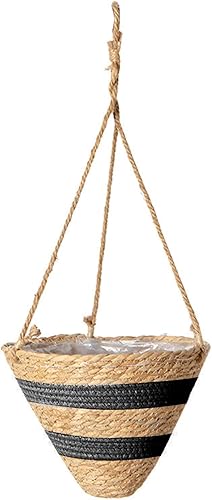 Cesta colgante tejida para macetas, cesta tejida moderna para macetas, contenedor decorativo para suculentas, para interiores y exteriores, jardín,