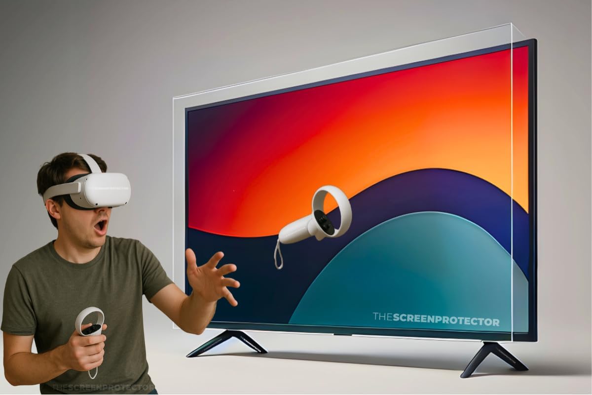 TV Screen Protector from 19 inch to 75 inch ULTIMATE Anti UV Acrylic for QLED, OLED, LCD, LED Plasma 3D HDTV (42"-43")