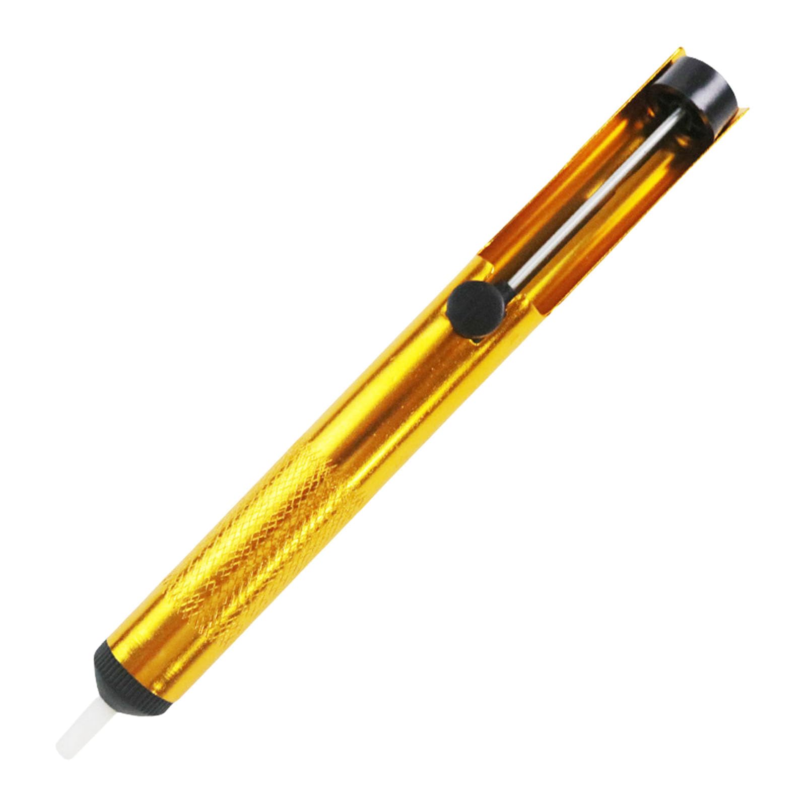 Kalttoy All Aluminum Tin Abs Aluminum Metal Desoldering Pumping Suction Tin Pen Solder Sucker Pen Vacuum Soldering Removal Tool Iron Desolder Hand Handheld Solder Sucker Pumping
