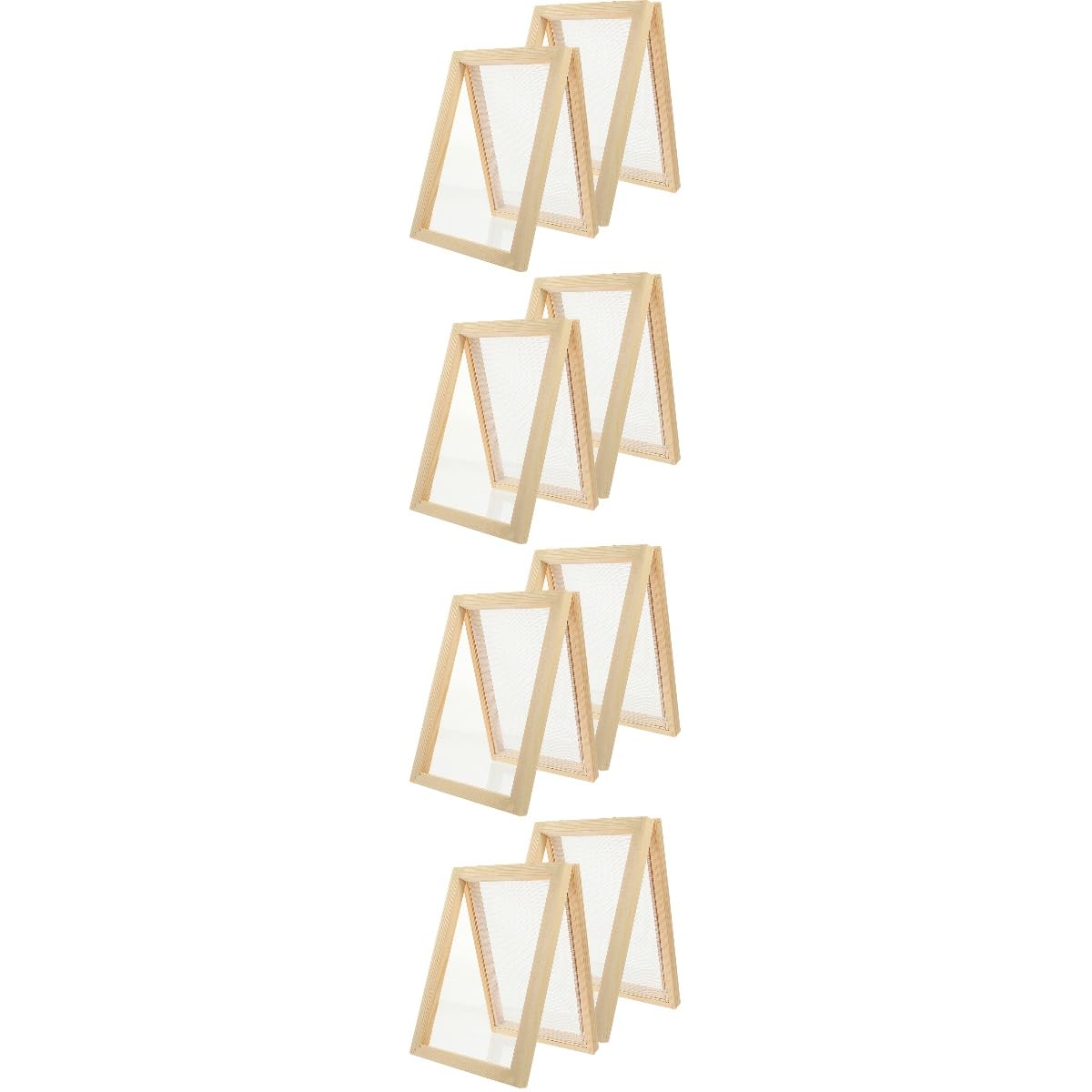 DOITOOL Wooden Paper Making Screen 8PCS Paper Making Mould and Deckle for DIY Crafts - 4.9 X 7inch