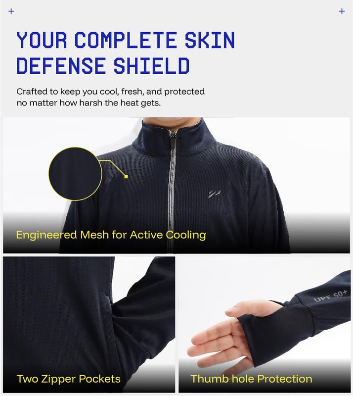 Image of BLUE TYGA Boys UPF 50+ Sunscreen Jacket - Cool, Comfy & Sun-Safe Protection for Every Adventure