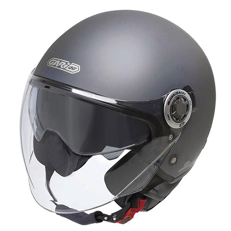 GARIBALDI G20 Antracite Mate - Casco de Moto Jet Abierto con Visor Solar - Homologado ECE