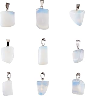 Beadthoven Irregular Natural Gemstone Pendant Healing Quartz Charms for Necklace Earring Bracelet Jewelry Making