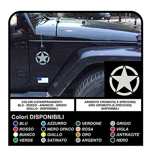 2 ADESIVI cm 15 STELLA x FUORISTRADA STICKERS