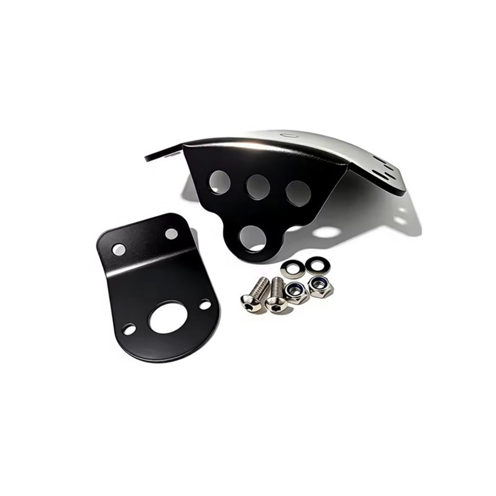 Ramki do tablic rejestracyjnych Pasuje do Bobber Sportster czarna stal solidna zakrzywiona mocowanie boczne zestaw wsporników tablicy rejestracyjnej do osi 3/4 "i 1"(Matte black-0.75inch)