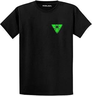 Koloa Surf Triangulated Palm LogoLogo 4.5oz Lightweight Cotton T-Shirt-Black/g-L